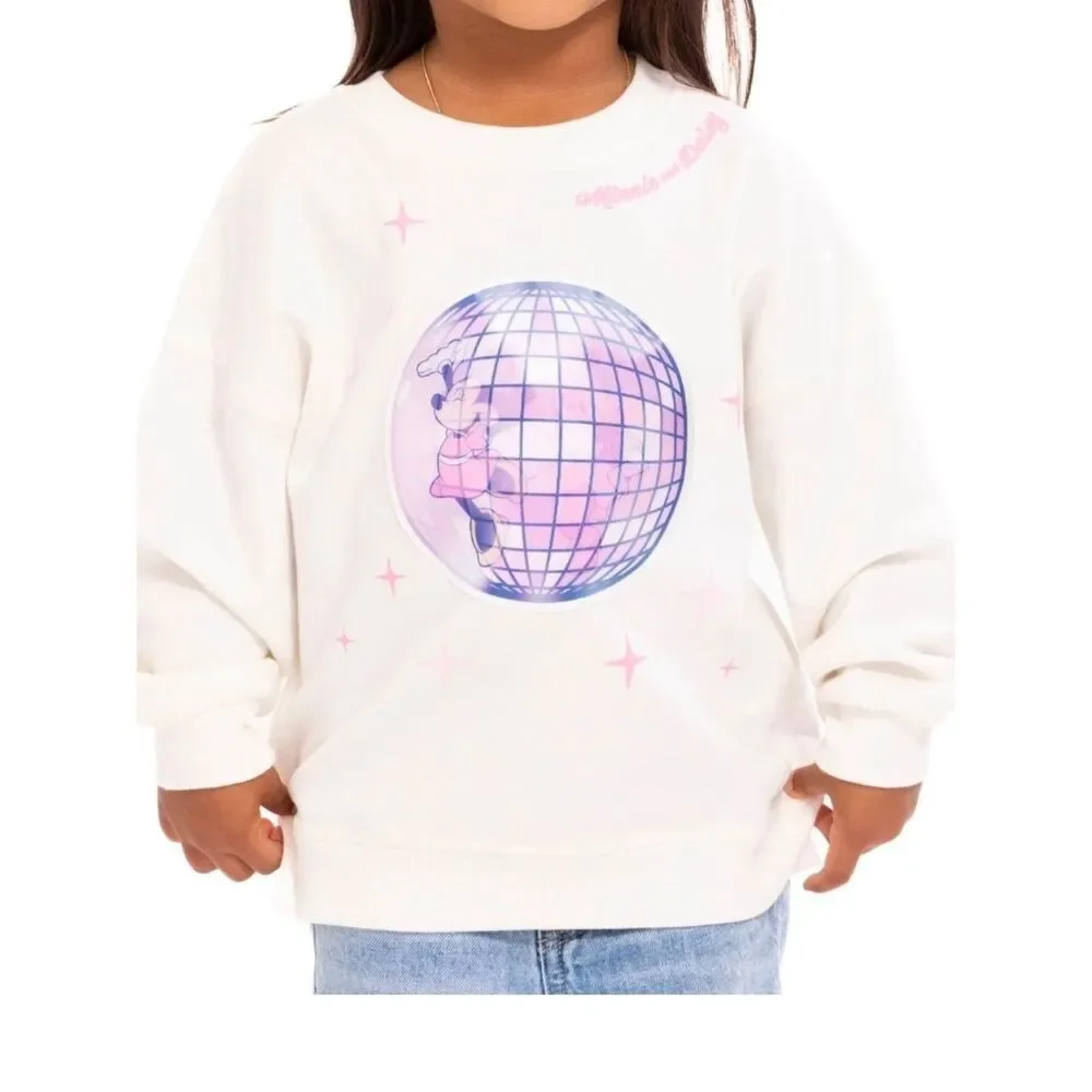 Nwt Disney Minnie & Friends Toddler Girls Disco Graphic Sweatshirt